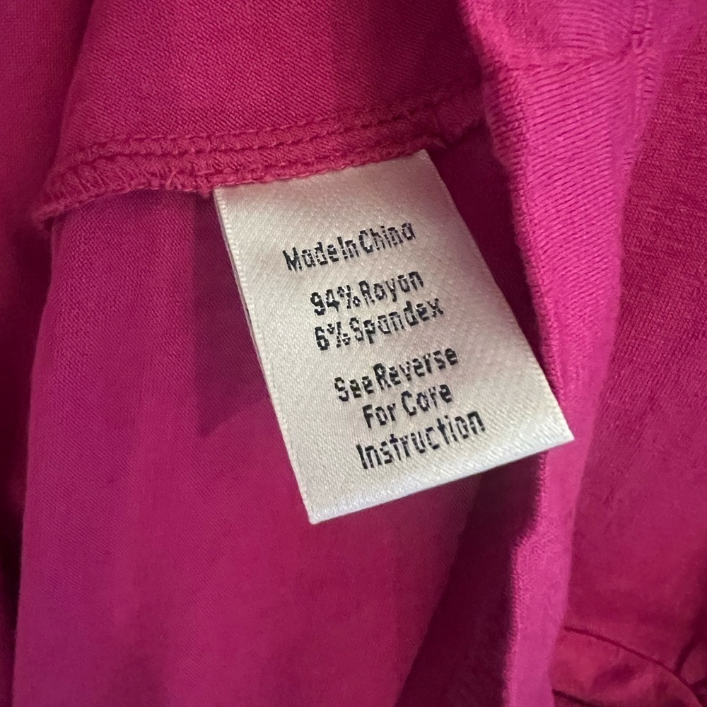 Tyler Boe Hot Pink Blouse Shirt Size Medium - Picture 3 of 4